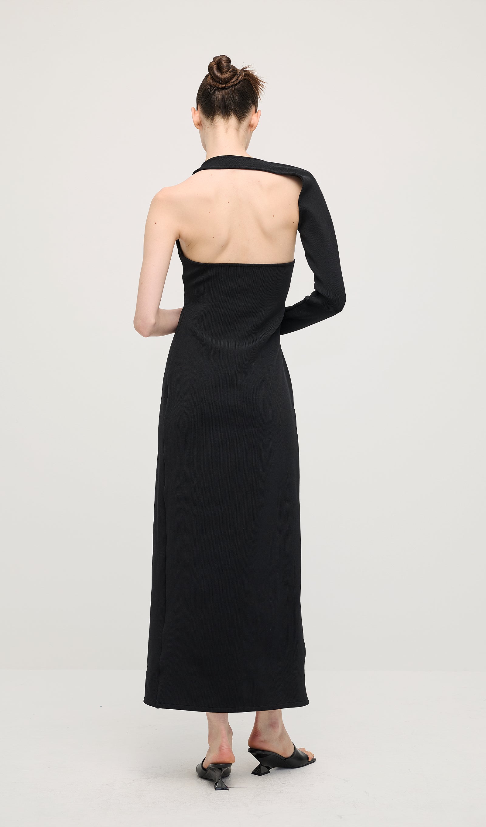 Midikleid in A-Linie mit Blumenmuster und Laternenärmeln