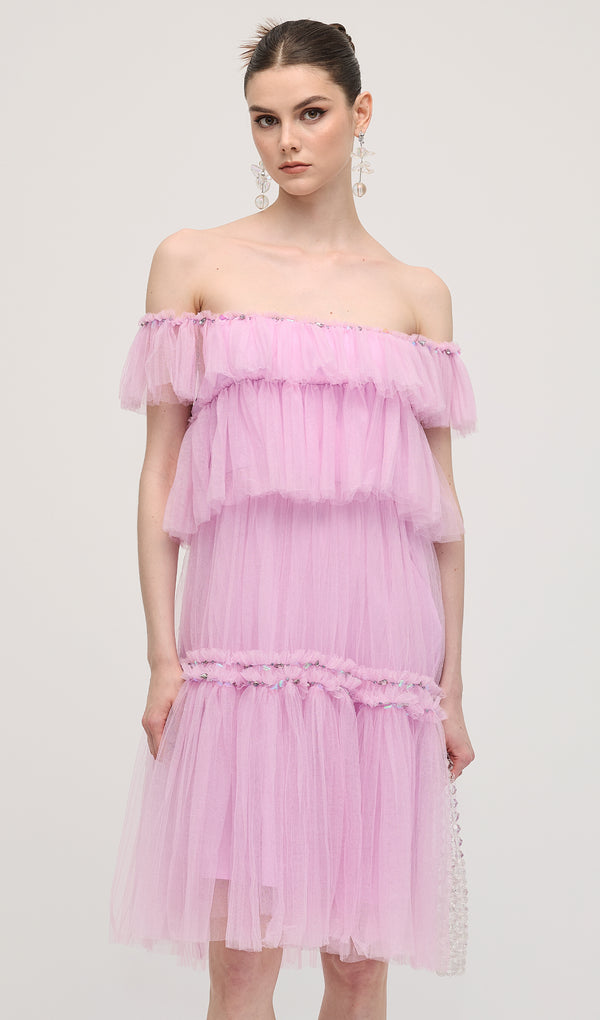 فستان ماكسي بتصميم ذيل السمكة بلون الماهوجني 