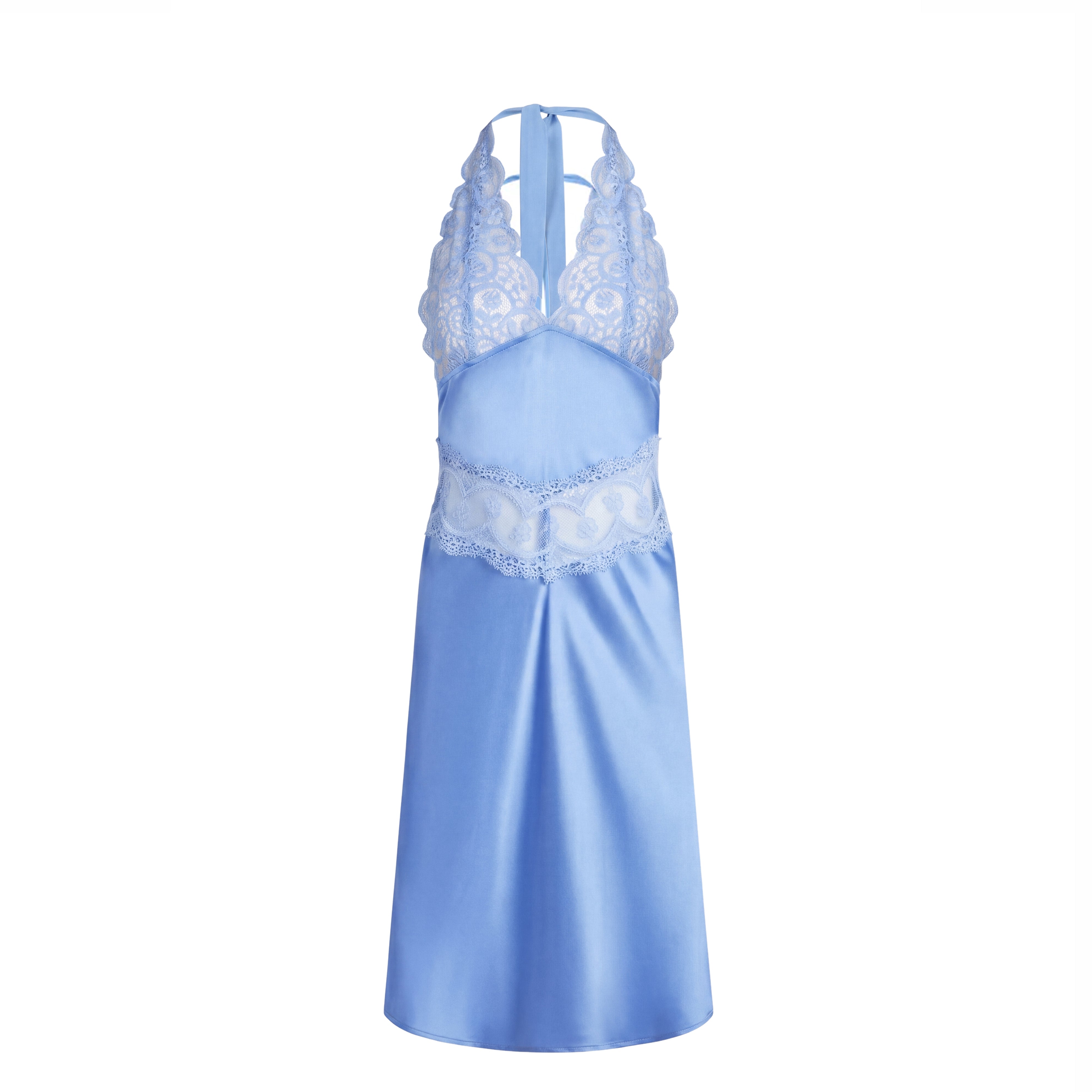 Midikleid in A-Linie mit Blumenmuster und Laternenärmeln