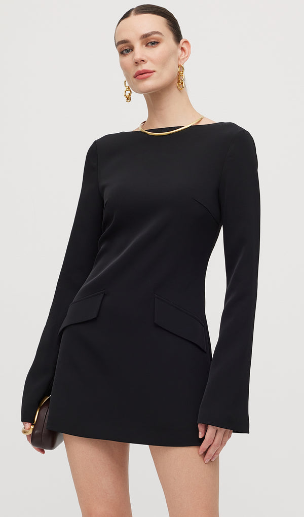 Carters Open Back Mini Dress Black