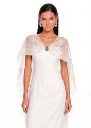 Midikleid in A-Linie mit Blumenmuster und Laternenärmeln