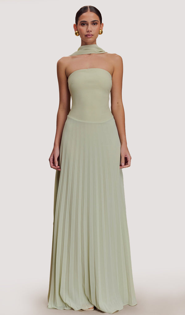 Chiffon Scarf Maxi Dress