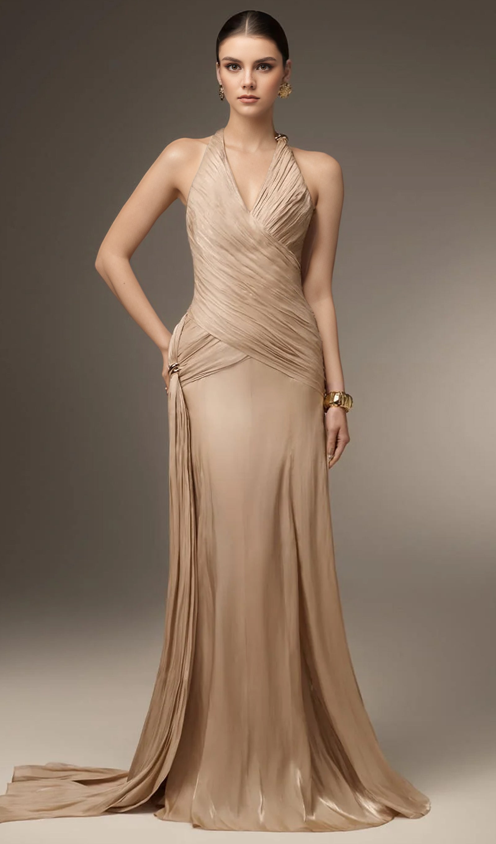 فستان قصير أحمر بدون حمالات مع فيونكة 