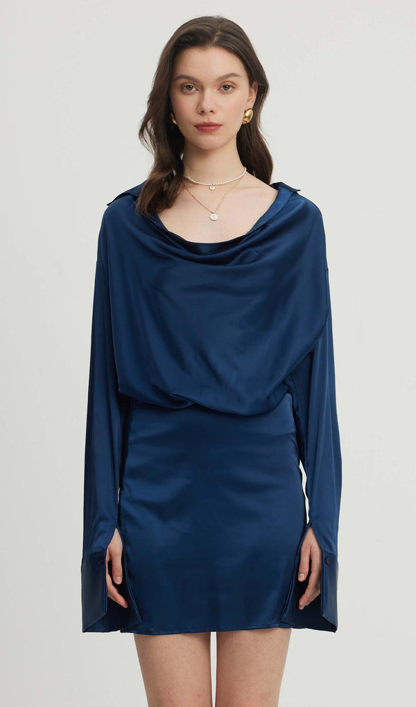 Cowl Neck  Mini Dress