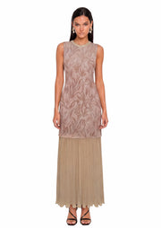 Daitaro Sleeveless Maxi Dress With Embroidery