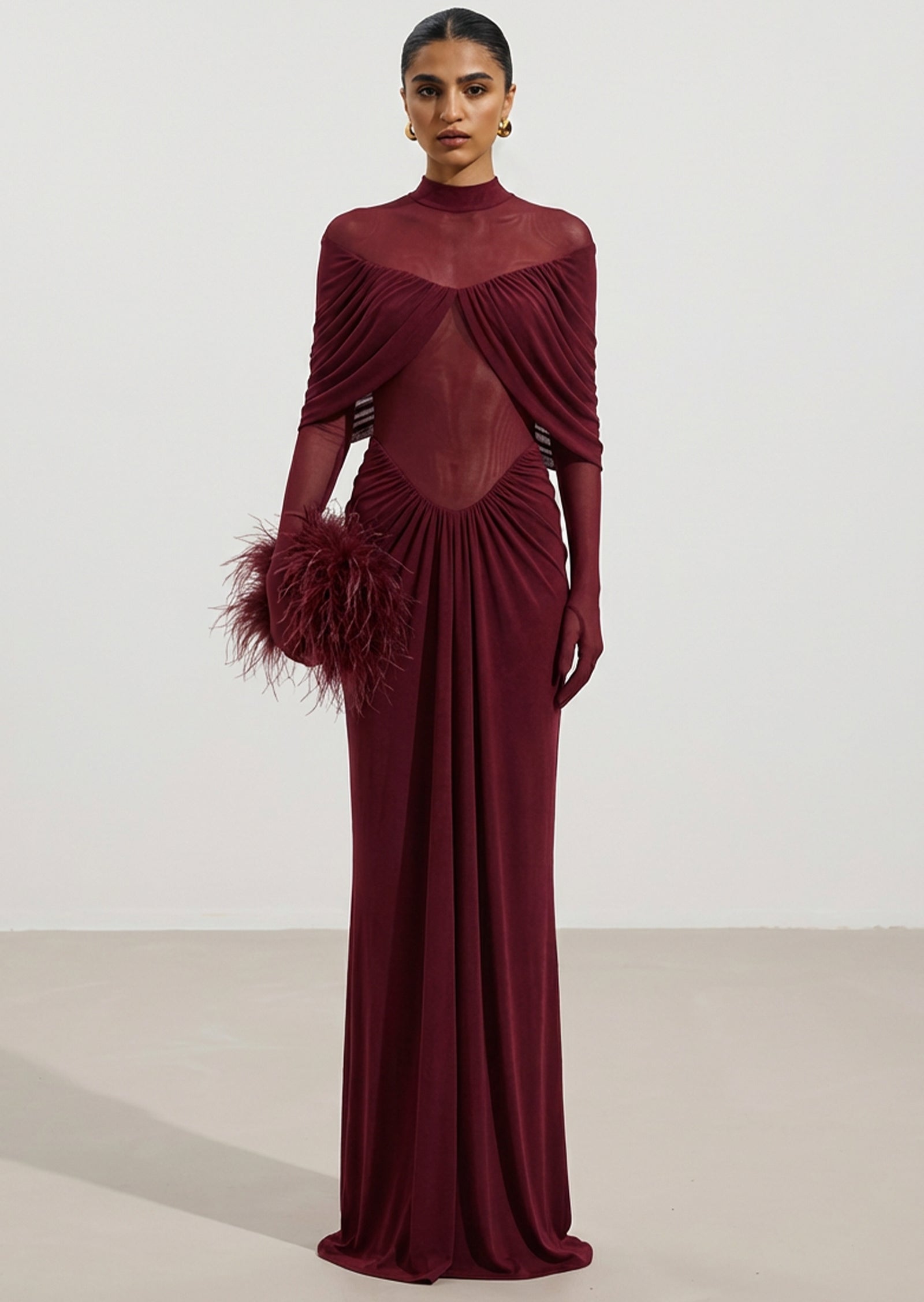 فستان قصير بقميص مزين بدانتيل صناعي 