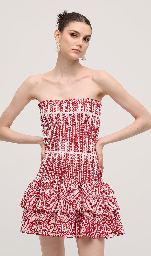 فستان ماكسي بتصميم ذيل السمكة بلون الماهوجني 