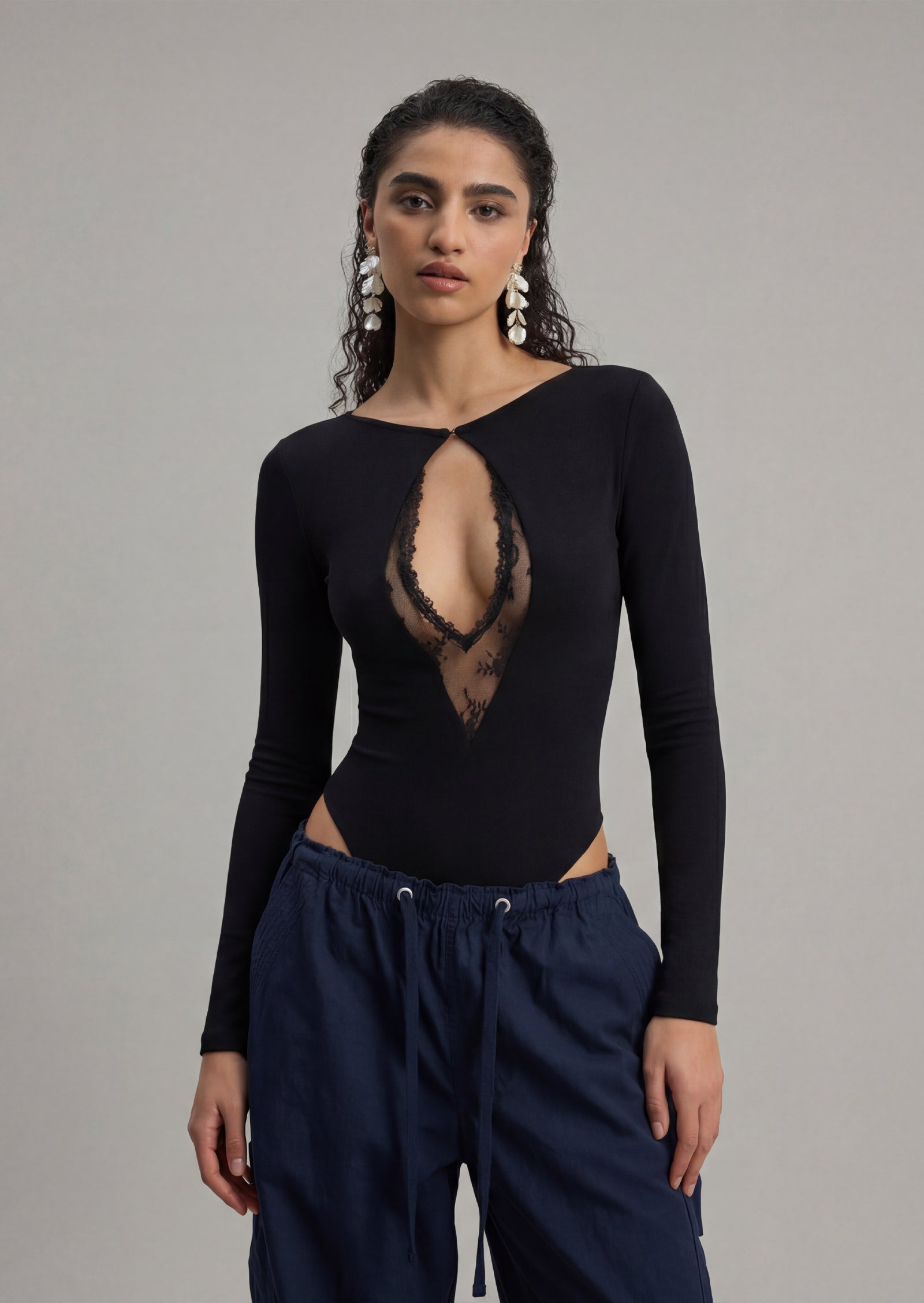 فستان ماكسي أنيق بدون أكتاف - أزرق فاتح 