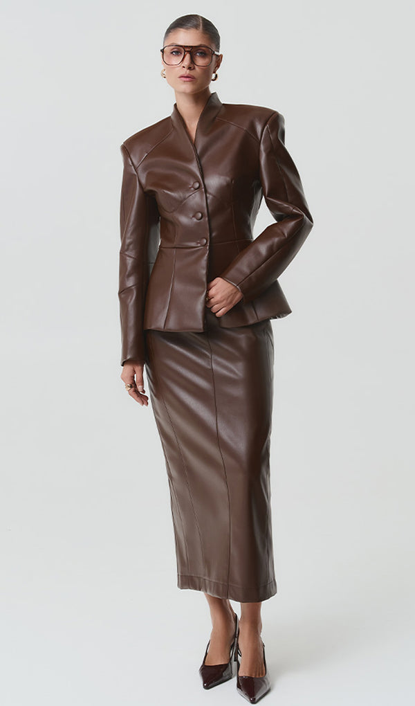 Midikleid in A-Linie mit Blumenmuster und Laternenärmeln