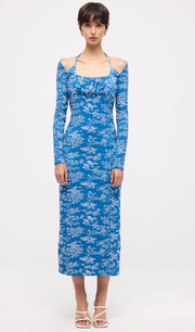 Floral Slim Split Midi Dress