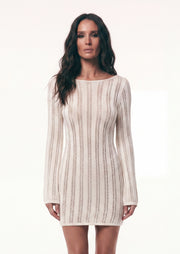 Ashika Hollow Knit Mini Dress