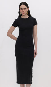 Midikleid in A-Linie mit Blumenmuster und Laternenärmeln