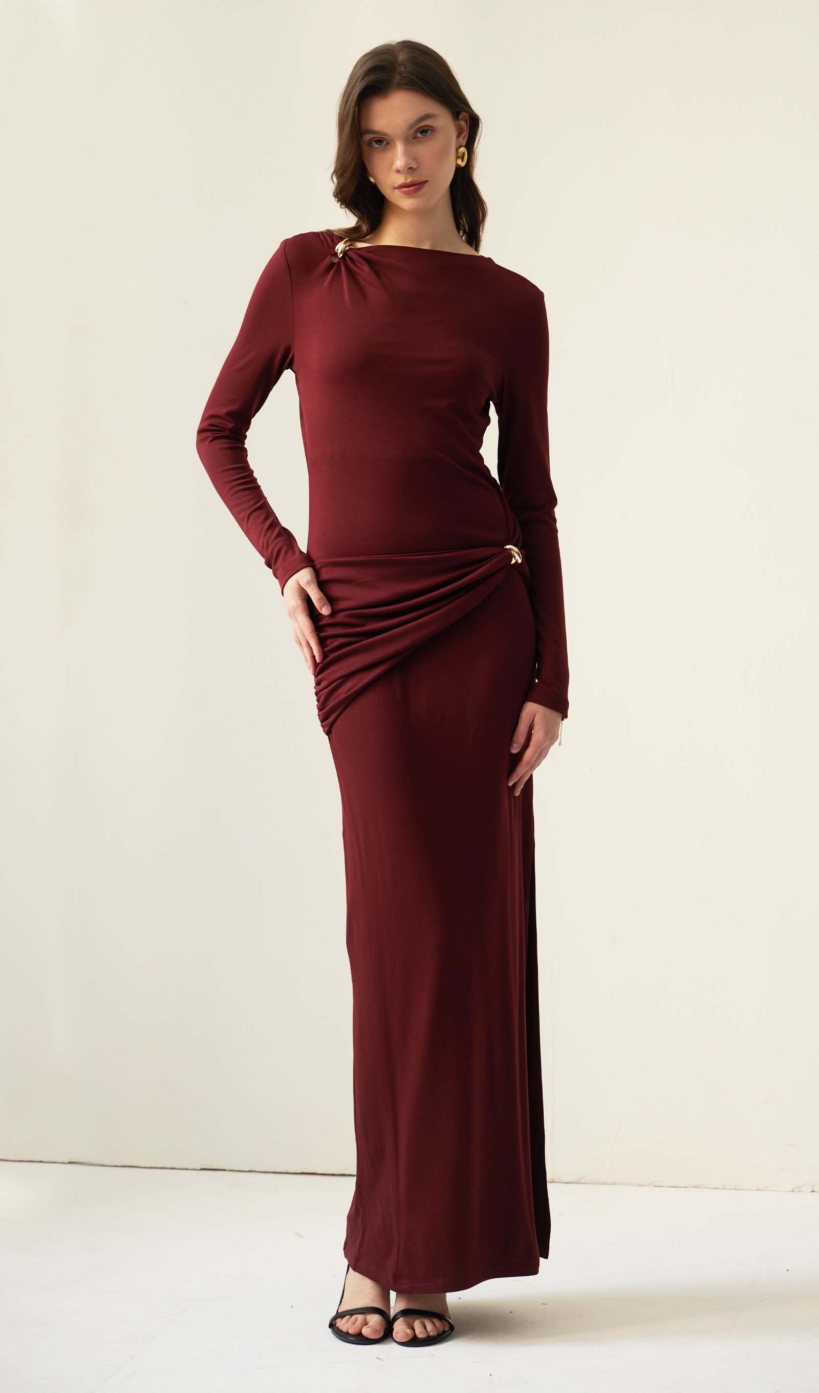 Jersey Seductive Fitted Maxi Dress