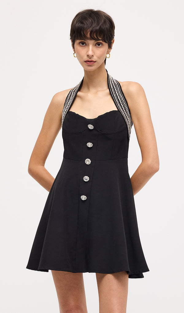 Knit Backless Mini Dress