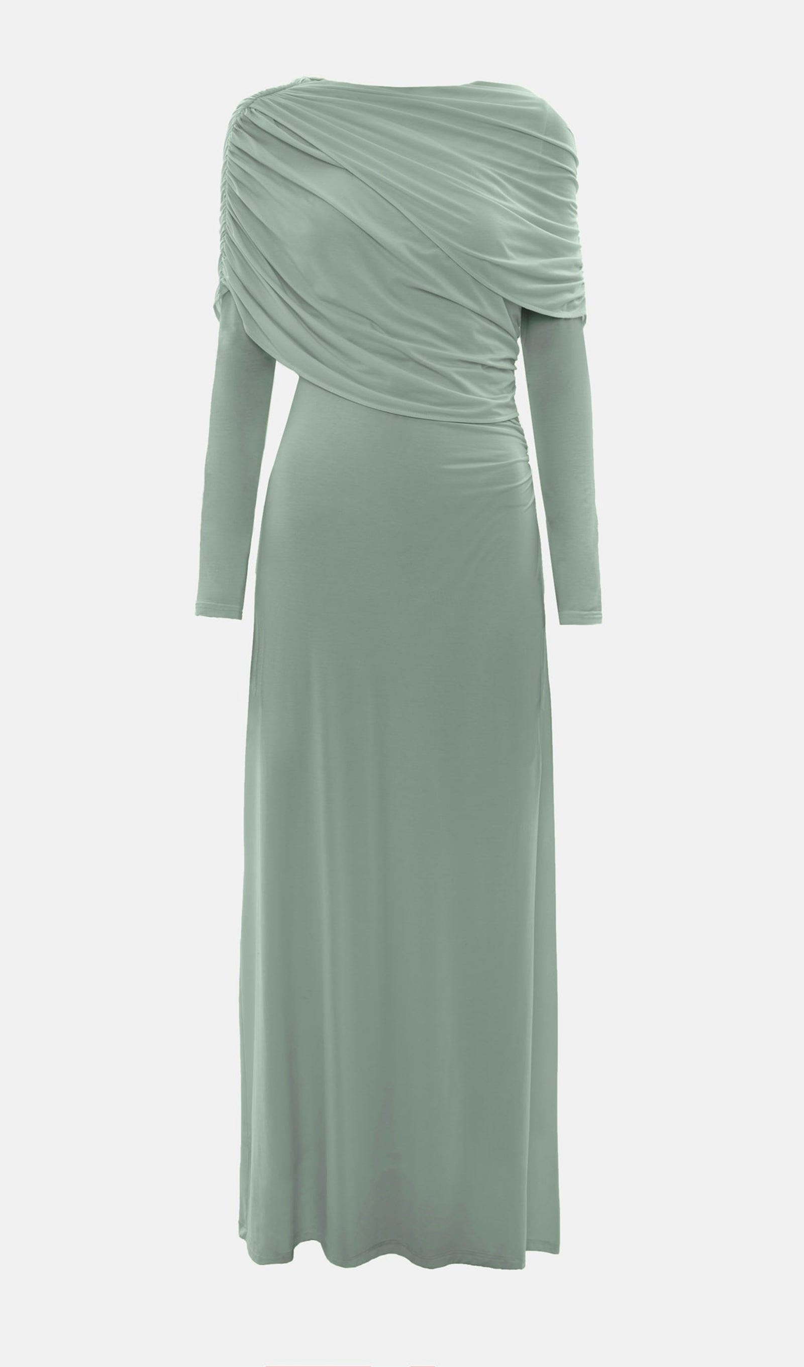 Midikleid in A-Linie mit Blumenmuster und Laternenärmeln