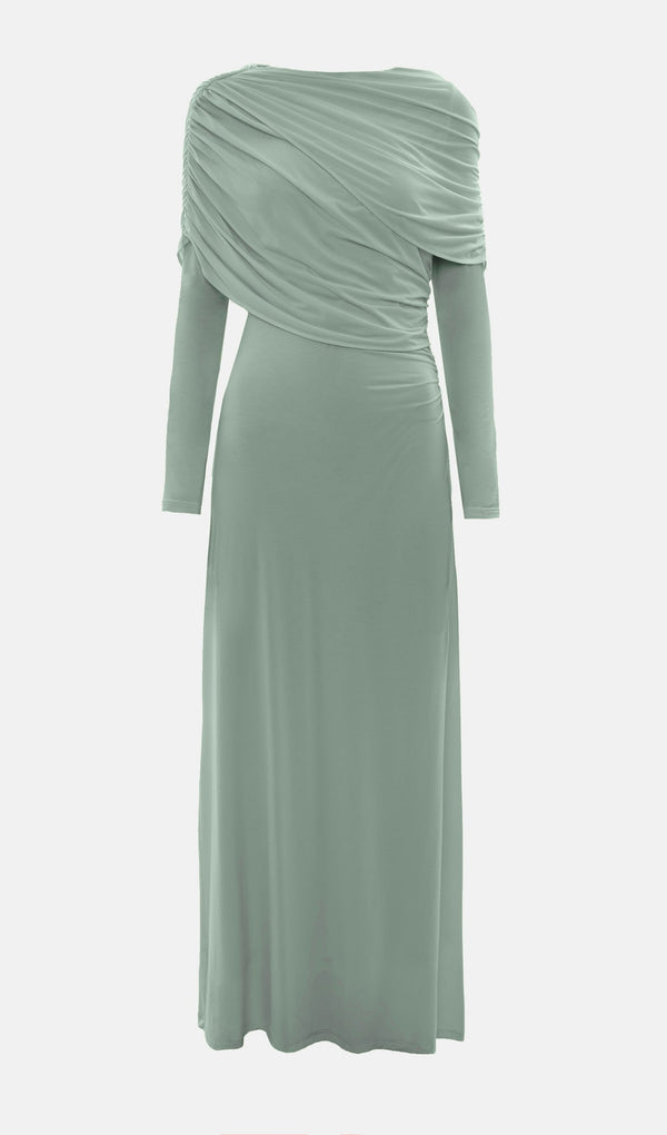 Knitted Maxi Dress With Pleats