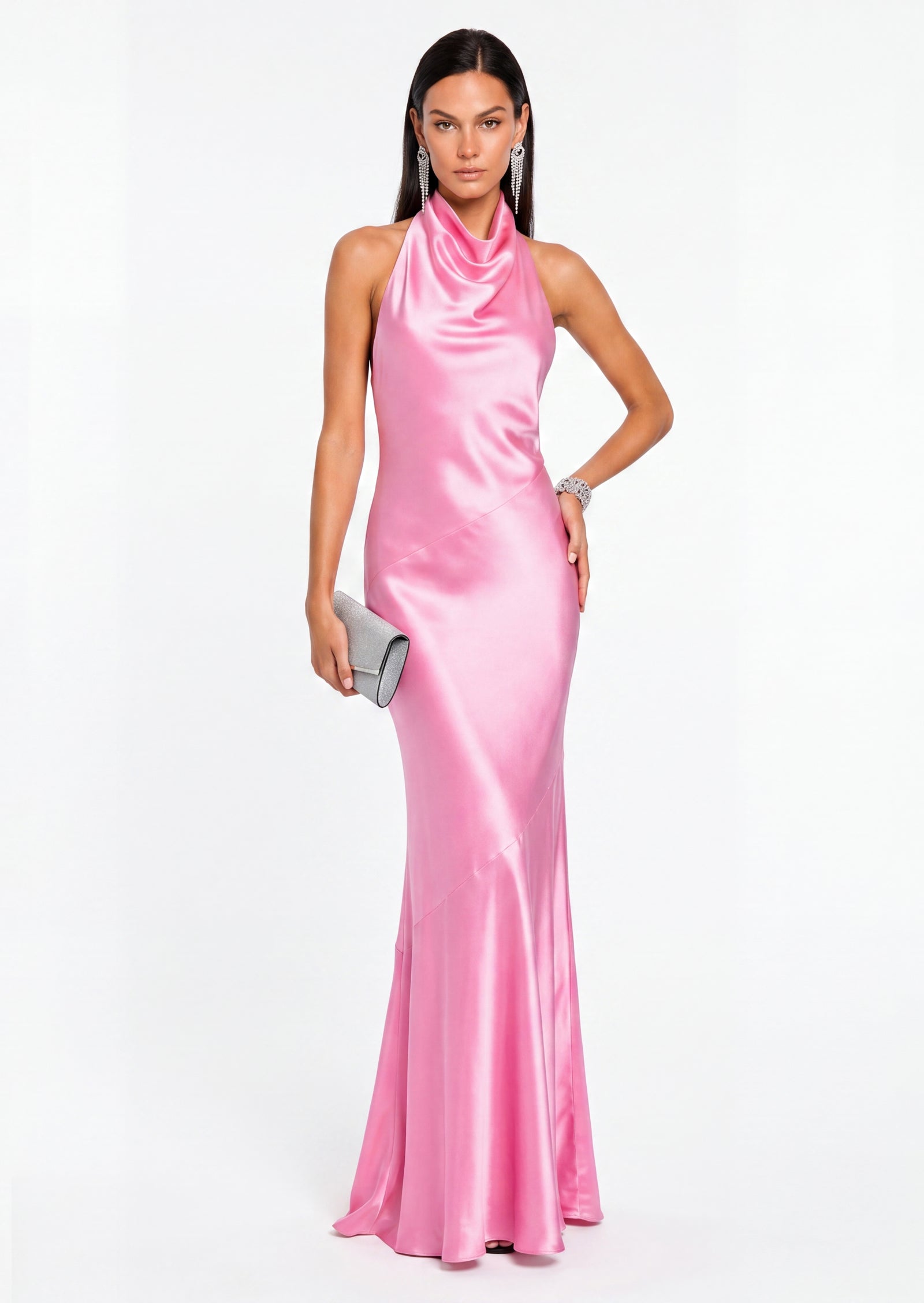 Midikleid in A-Linie mit Blumenmuster und Laternenärmeln