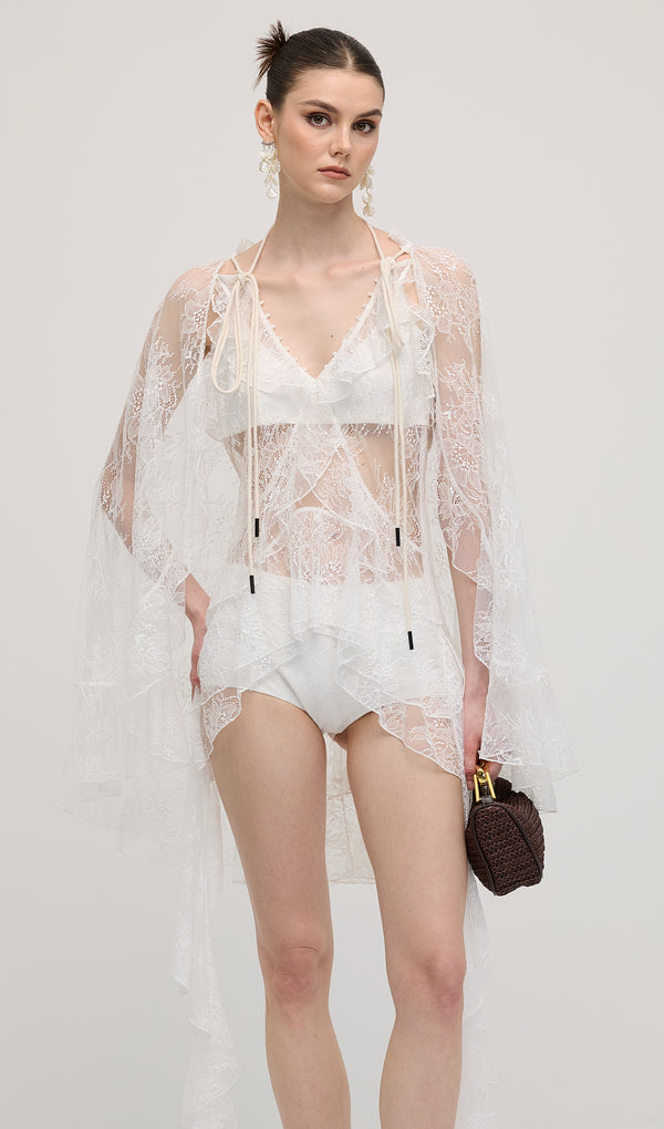 Lace Ruffle Mini Dress Sets