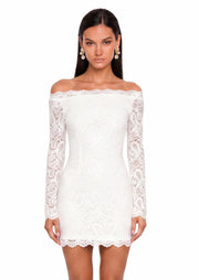 Balwina  Lace Mini Dress In White