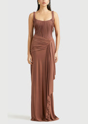 Layali Rose Corset Gown With Draped Waist
