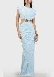 Layali Rose Cut out Maxi Dress With Draped
