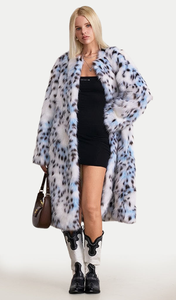 Lynx Leopard Print Coat