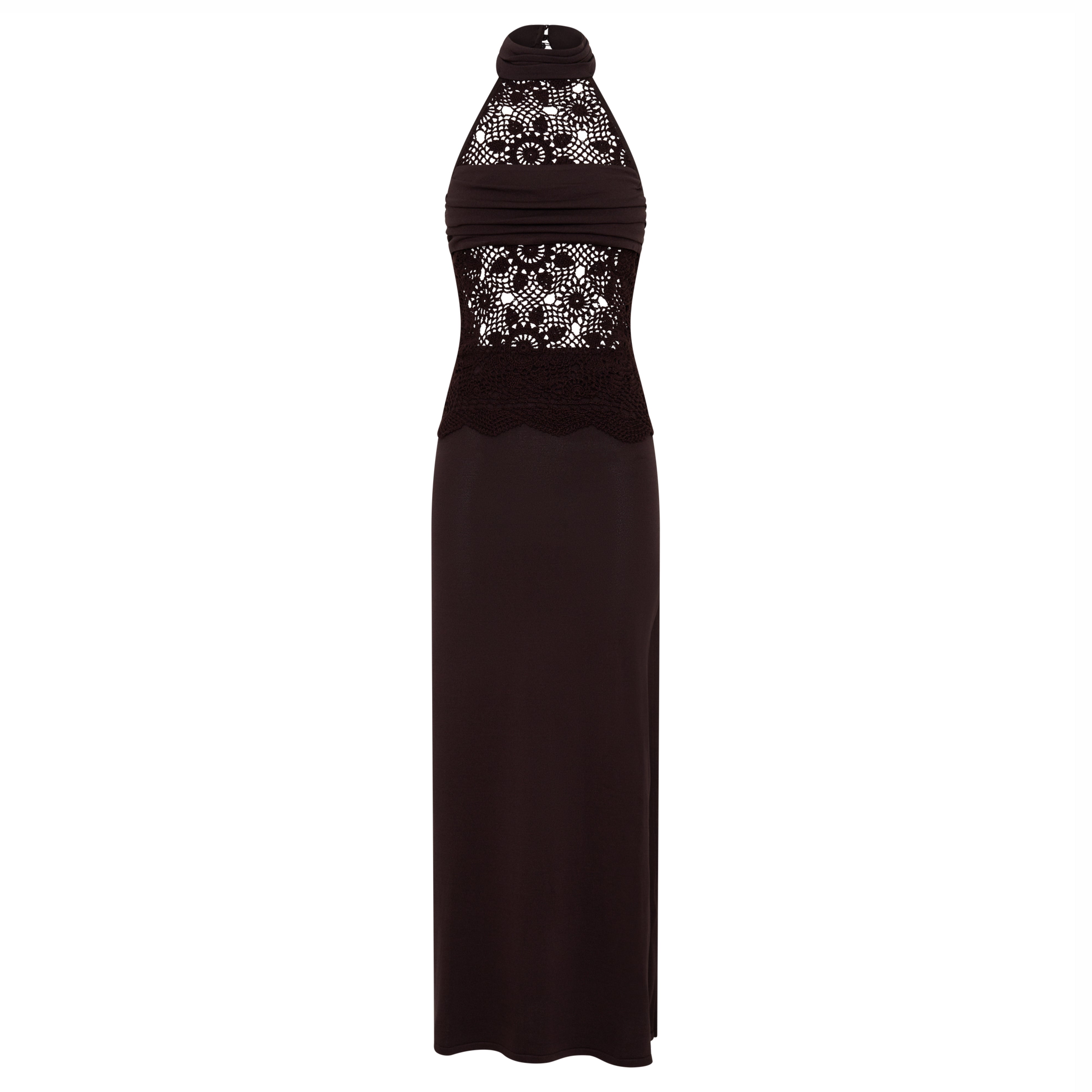 Midikleid in A-Linie mit Blumenmuster und Laternenärmeln