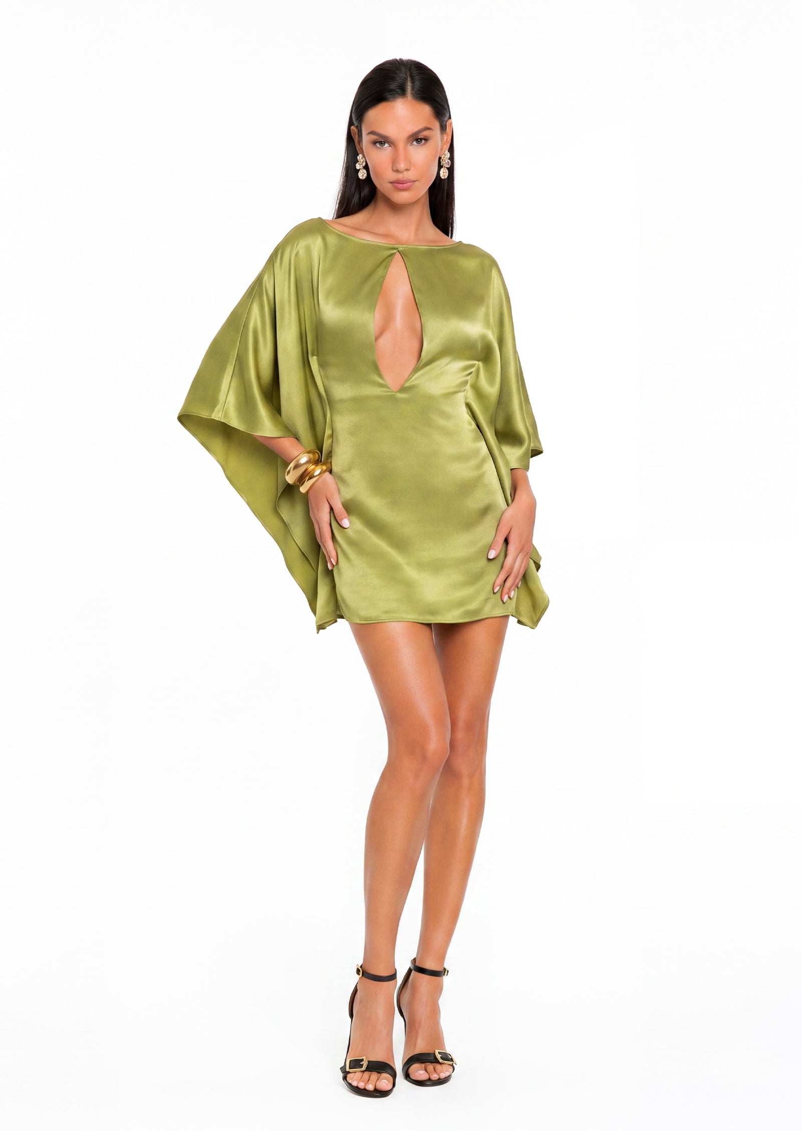 Padgett Cut-Out Mini Dress With Flowy Sleeves
