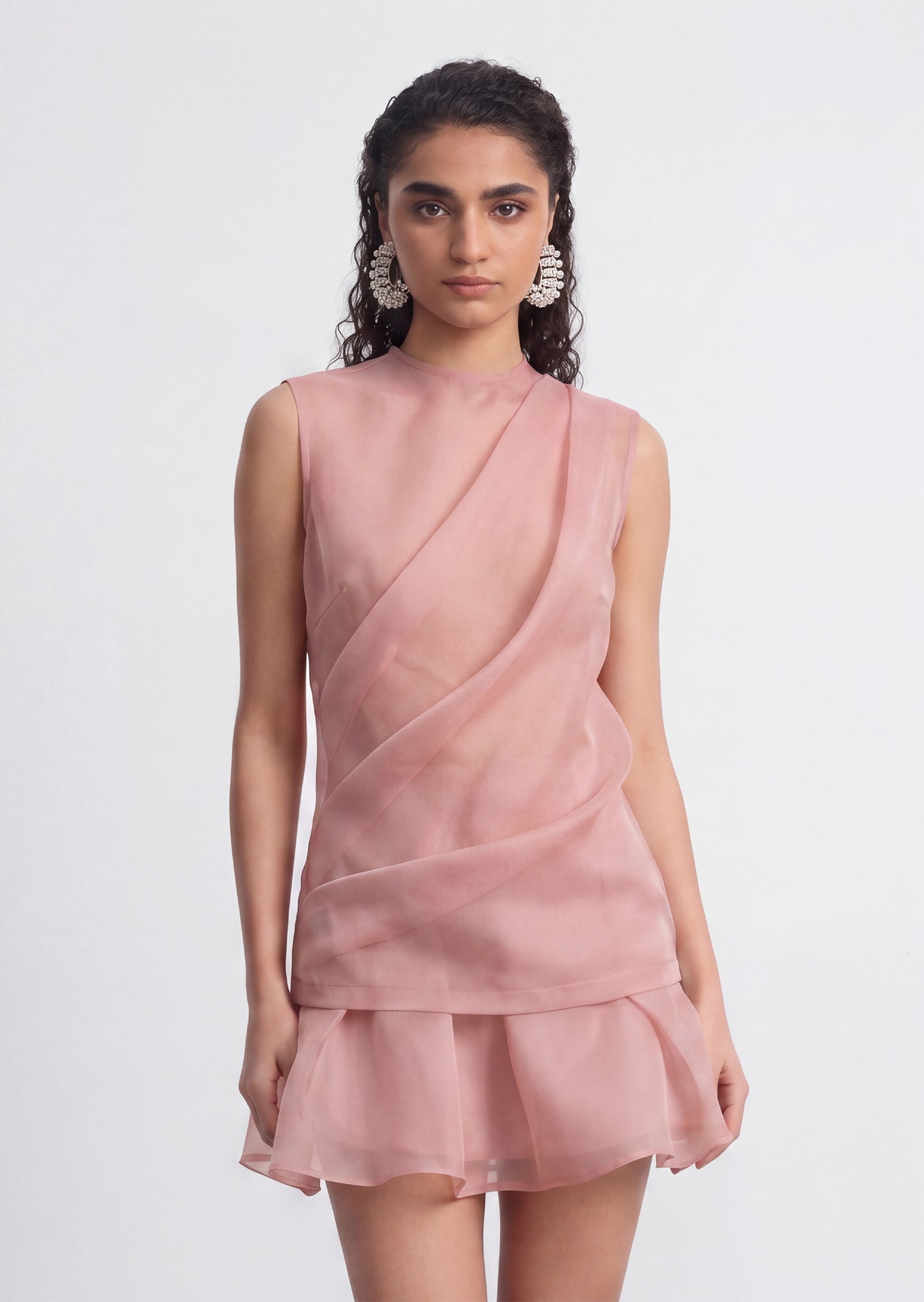Hakula Organza Two Piece Set In Pink