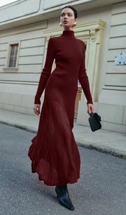 Midikleid in A-Linie mit Blumenmuster und Laternenärmeln