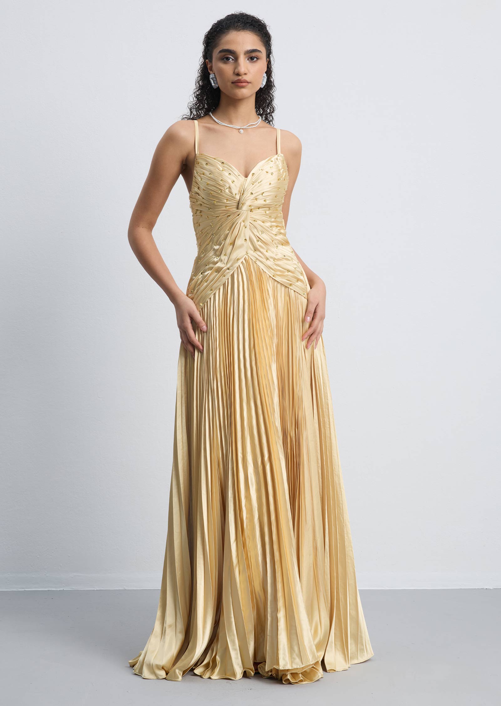 Noor Elegance Hiba Diamond Knot Maxi Dress