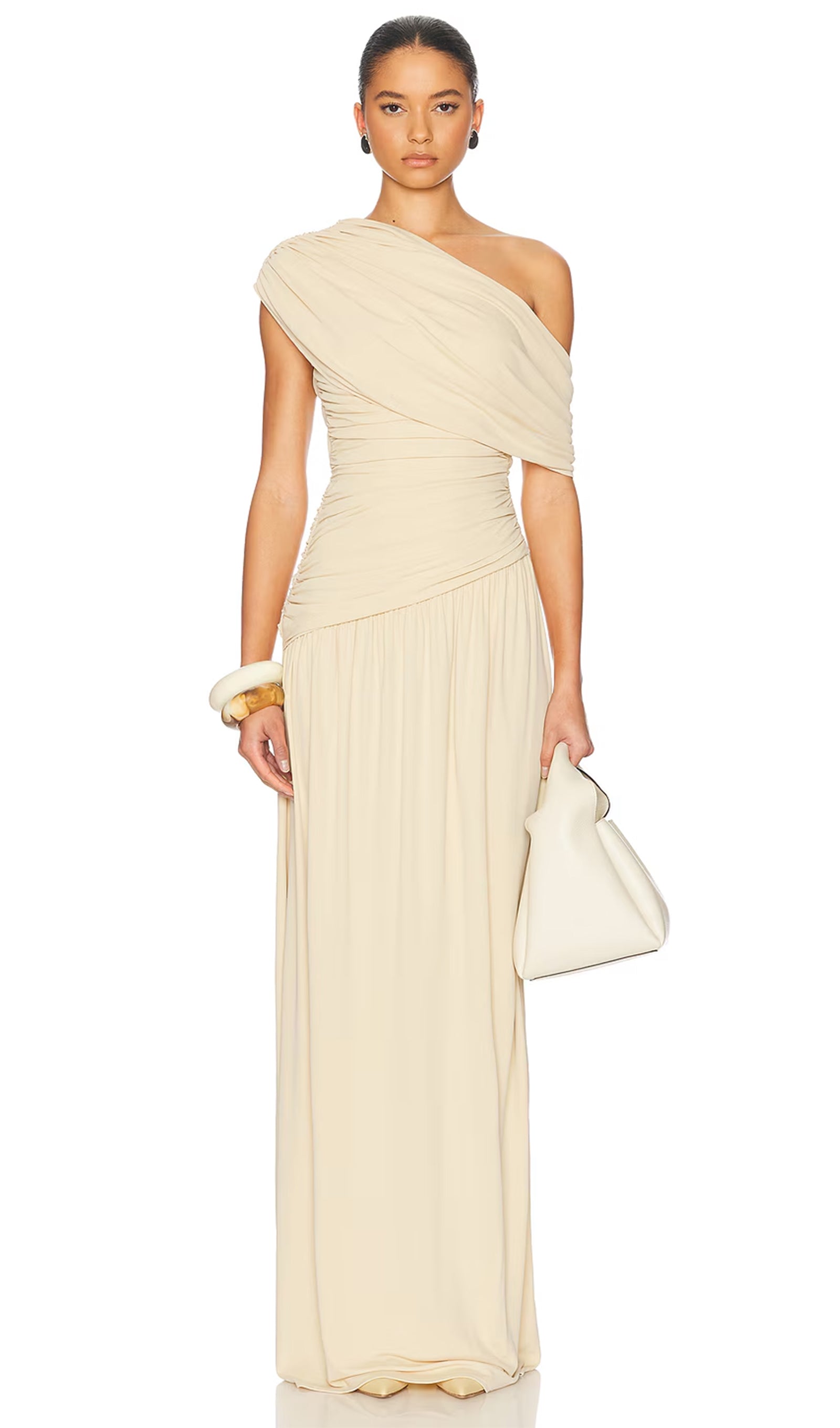 Midikleid in A-Linie mit Blumenmuster und Laternenärmeln