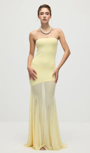 Midikleid in A-Linie mit Blumenmuster und Laternenärmeln