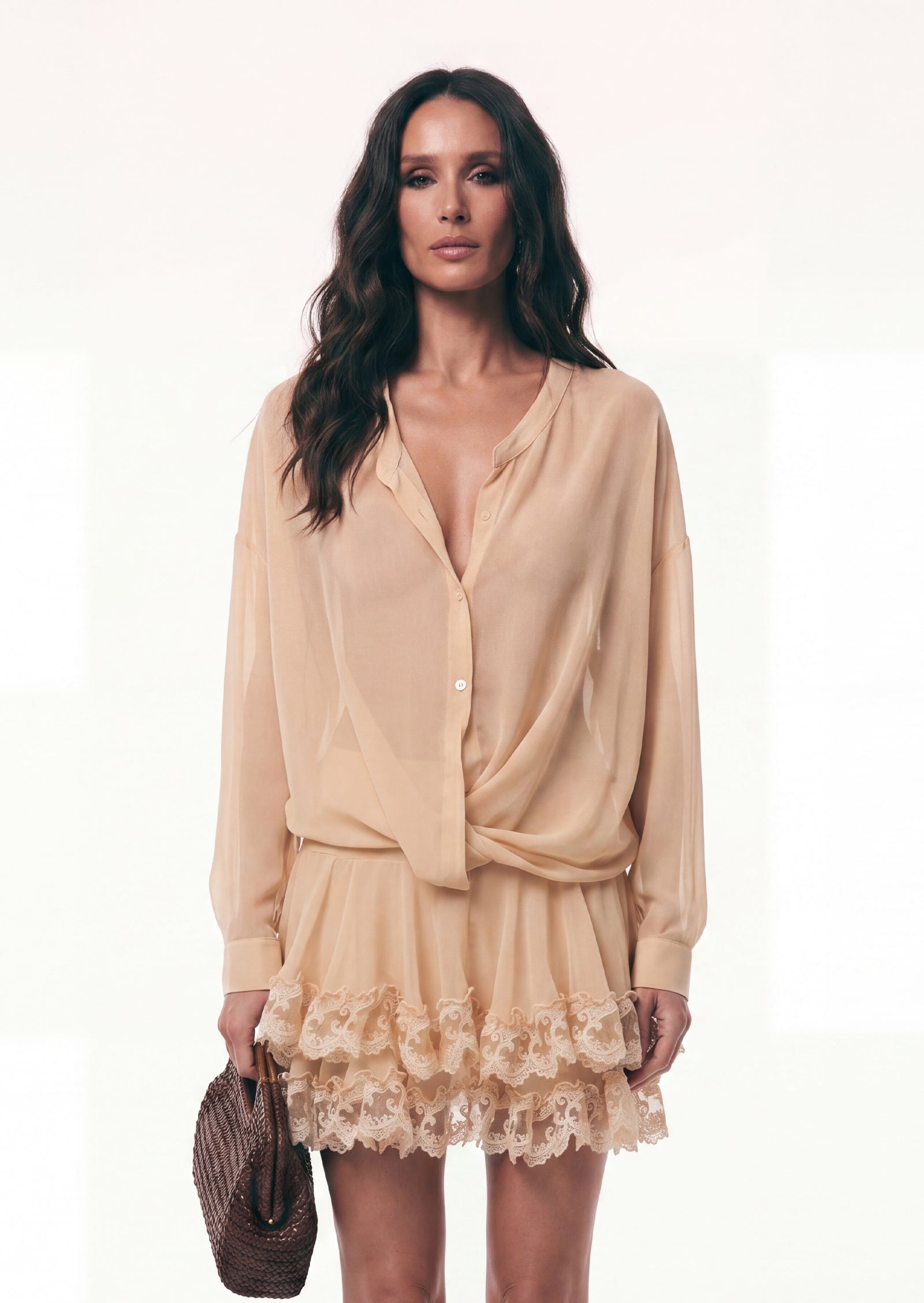 Primrose Layered Folds Mini Dress Set