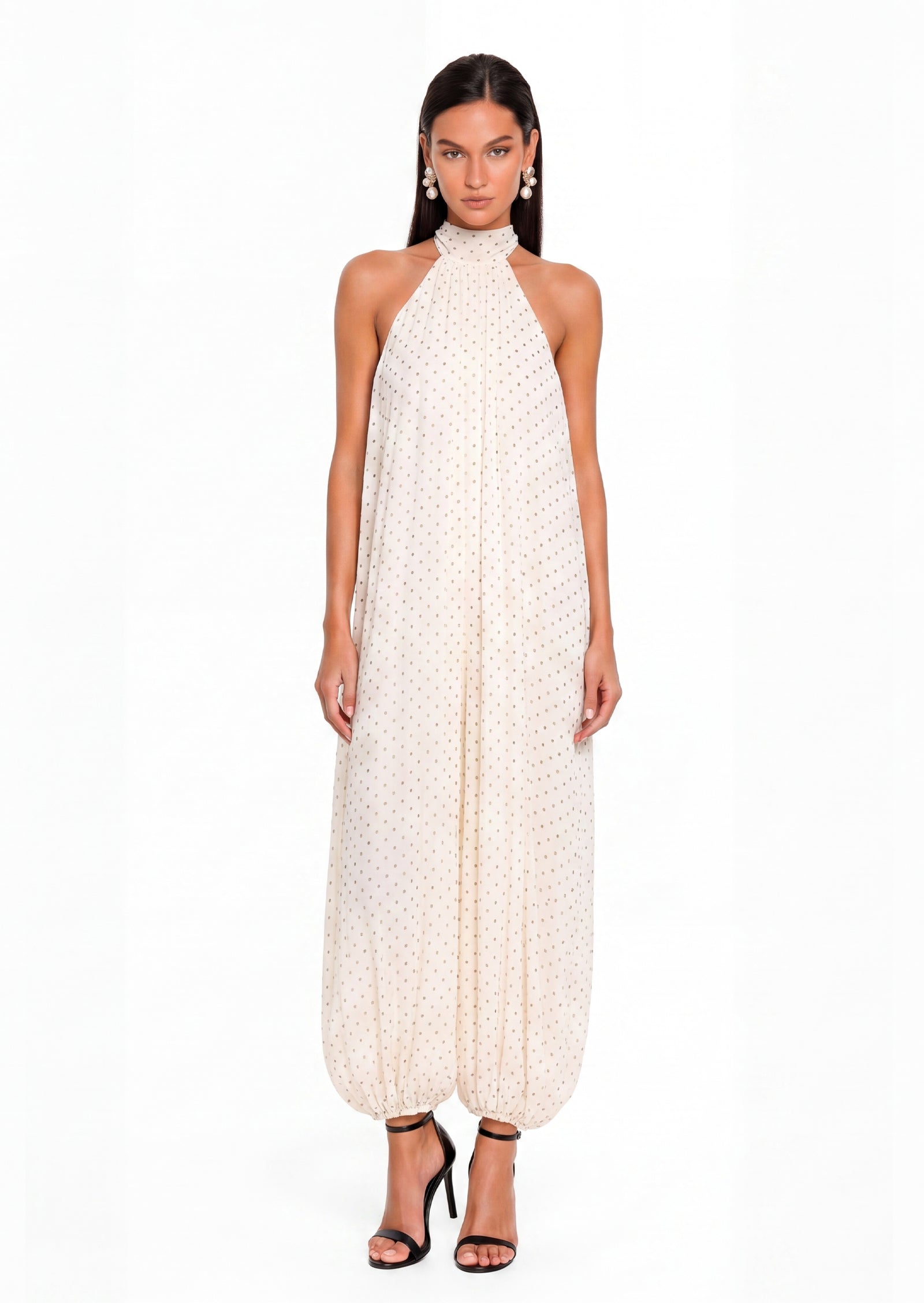 Abeytu Chiffon Balloon Jumpsuit