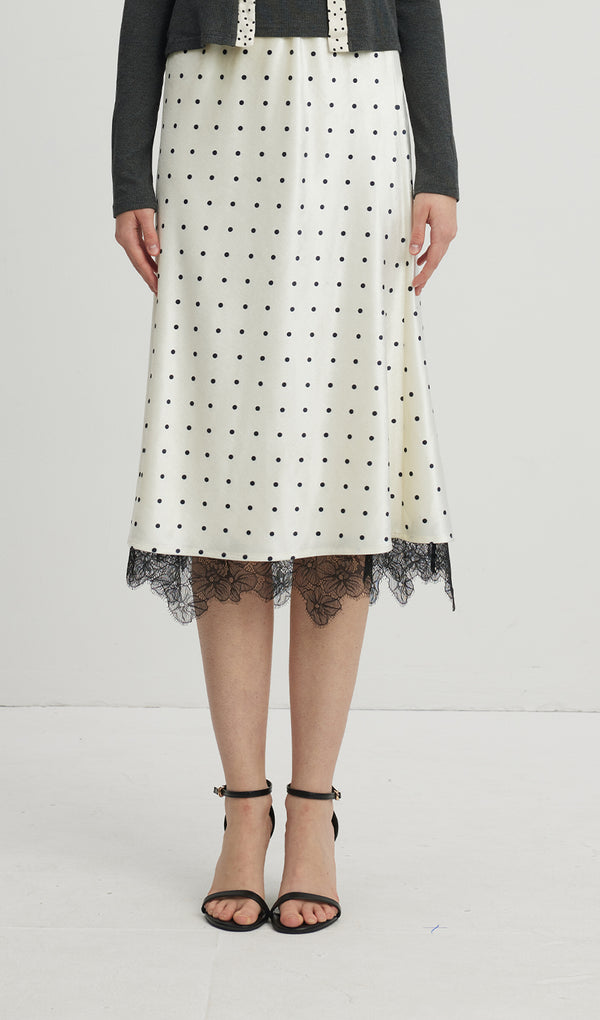 Polka Dot Midi Skirt