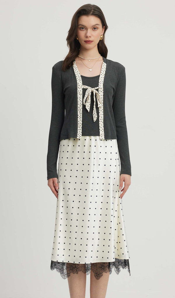 Polka Dot Midi Skirt
