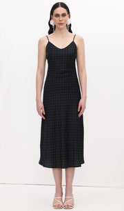 Polka Dot Slip Midi Dress