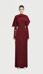 Midikleid in A-Linie mit Blumenmuster und Laternenärmeln
