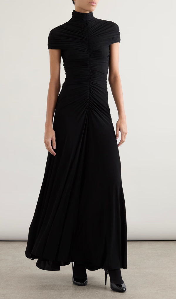 Ruched Jersey Maxi Dress