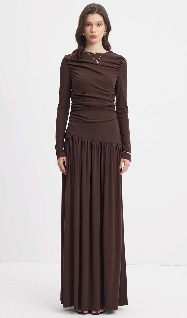 Ruffle Knitted Maxi Dress