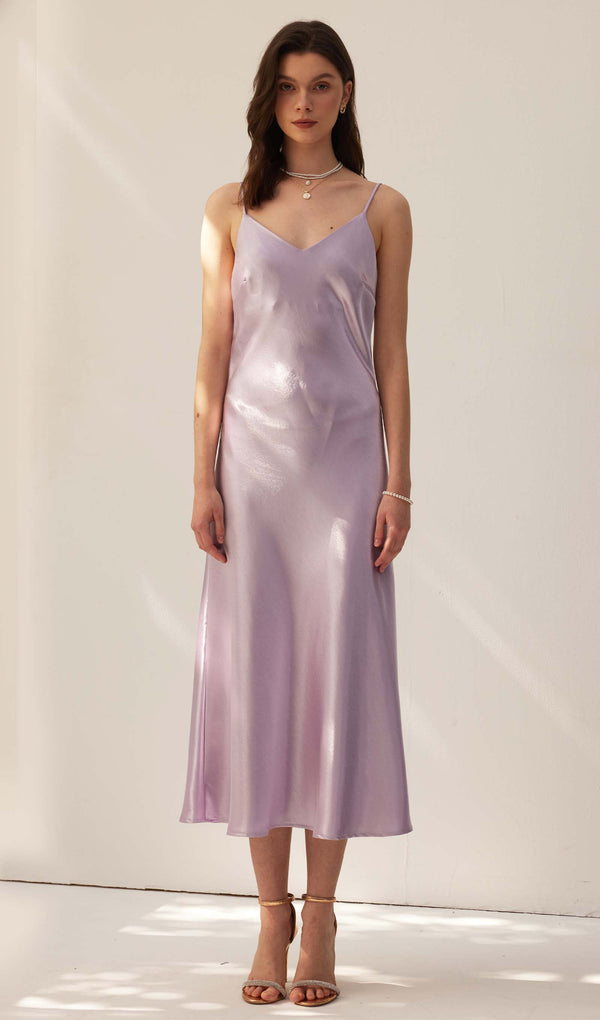 Satin Vest Midi Dress