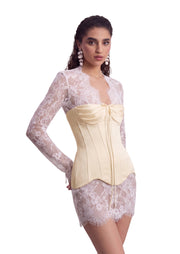 Angelina Lace Mini Dress With Corset