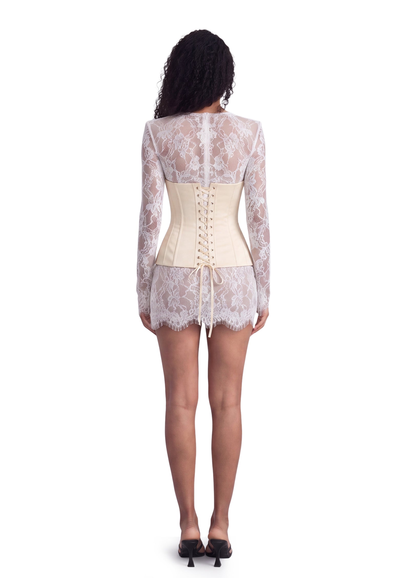 Angelina Lace Mini Dress With Corset