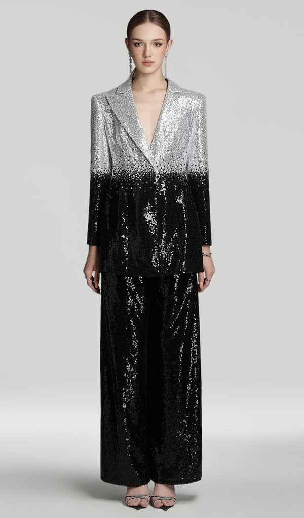 Sequin Tulle Blazer & Pants Set