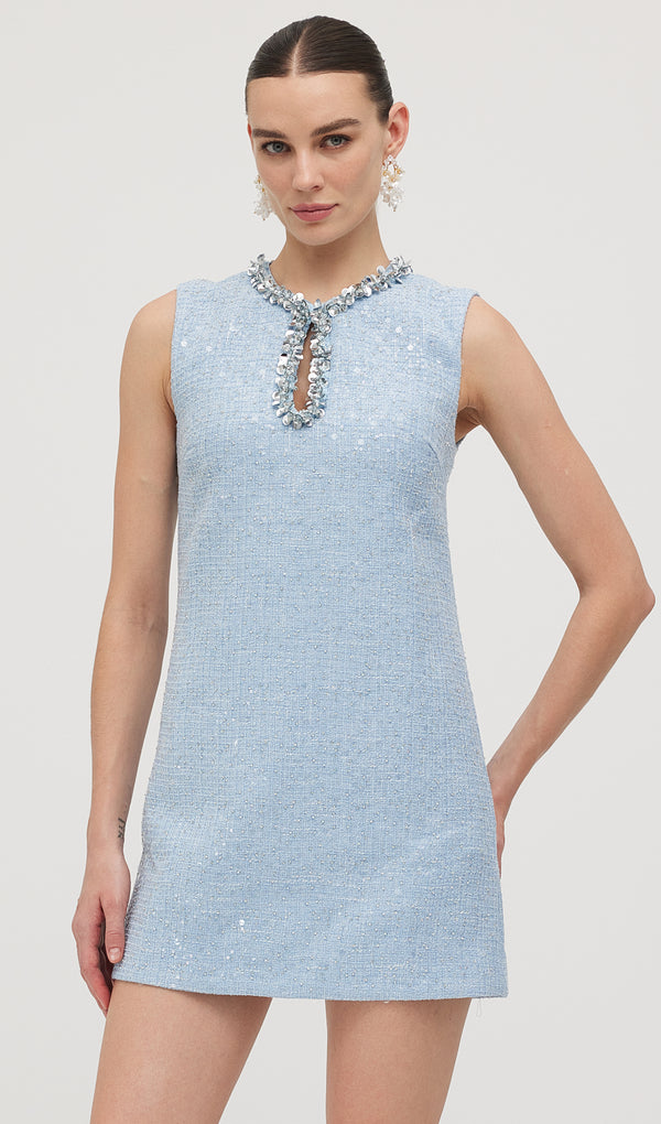 Sequin Boucle Mini Dress