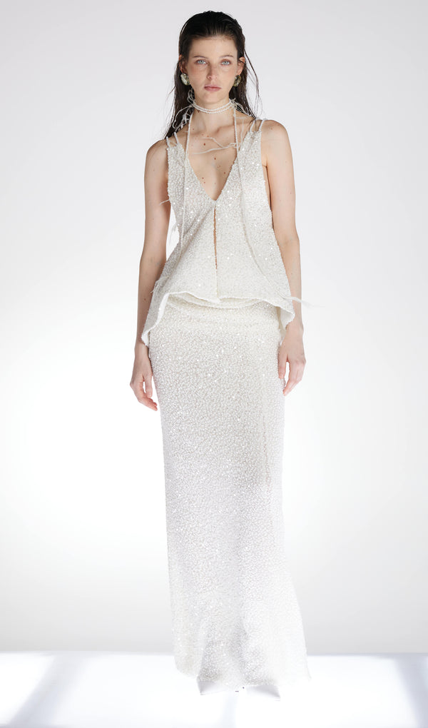 Sequined Tank Top & Maxi Skirt