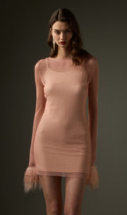 Midikleid in A-Linie mit Blumenmuster und Laternenärmeln