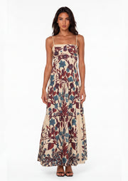 Simber Floral-Print Cotton Poplin Maxi Dress