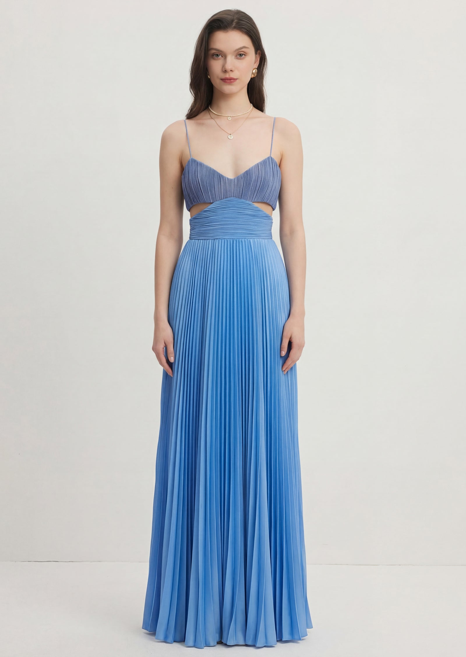 Midikleid in A-Linie mit Blumenmuster und Laternenärmeln